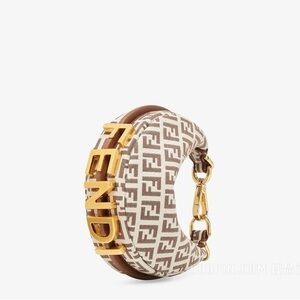 FENDI beige & brown Nano Fendigraphy. Brand new with dust bag!